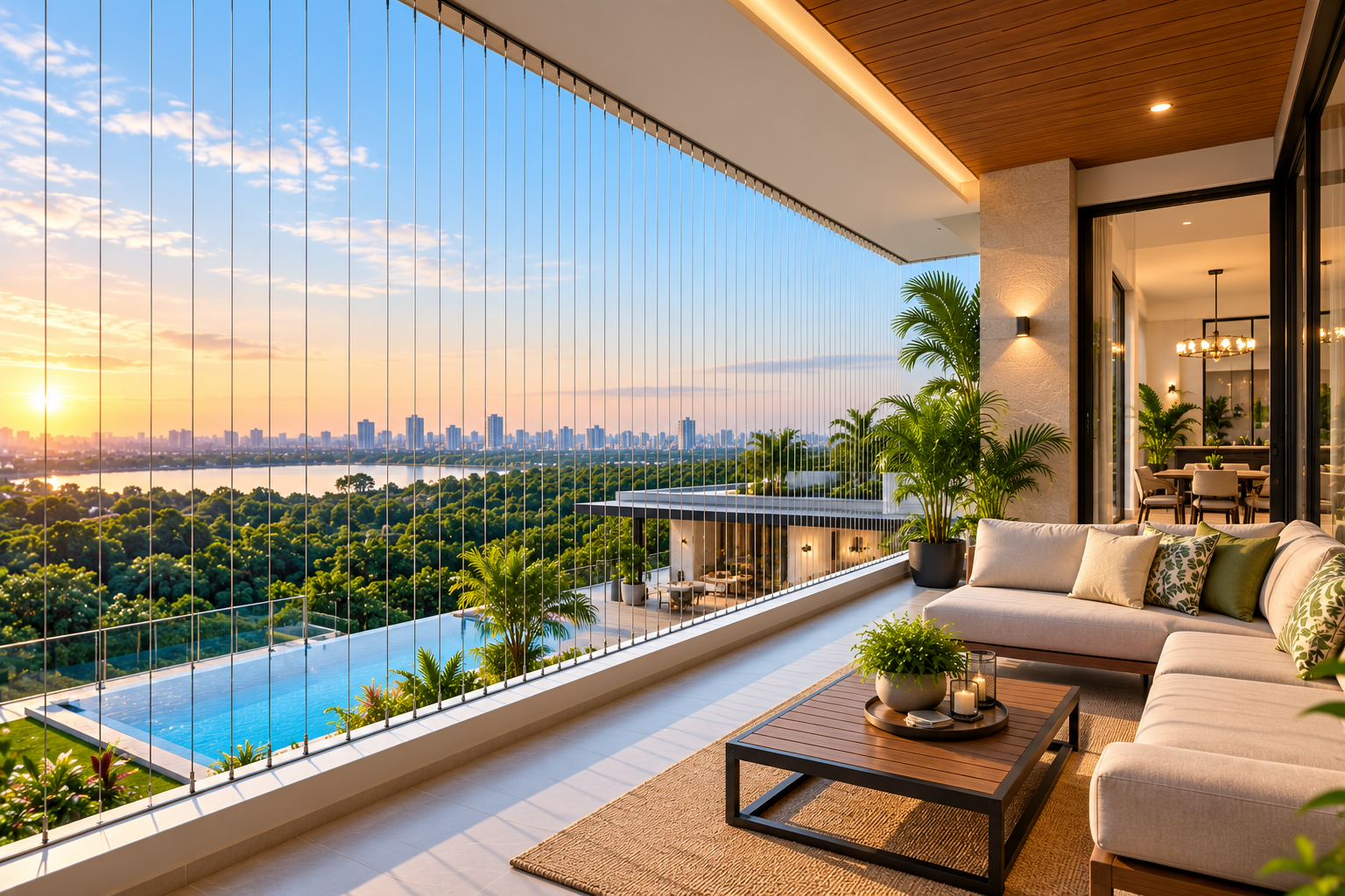 Luxury villa invisible grills