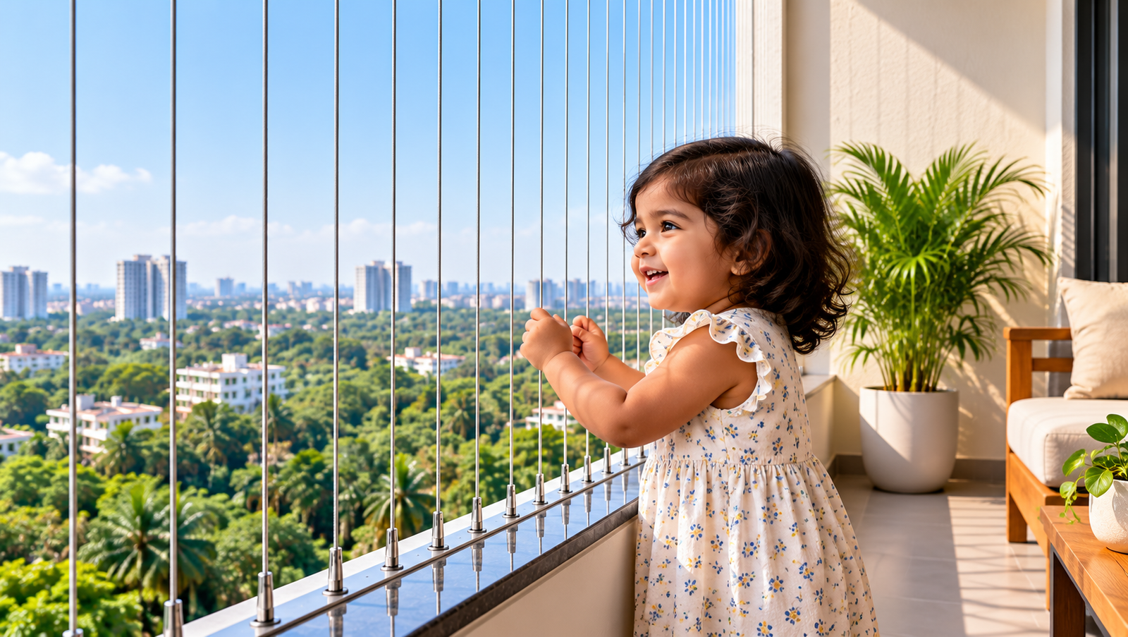 VKR Safety Solutions balcony invisible grill installation