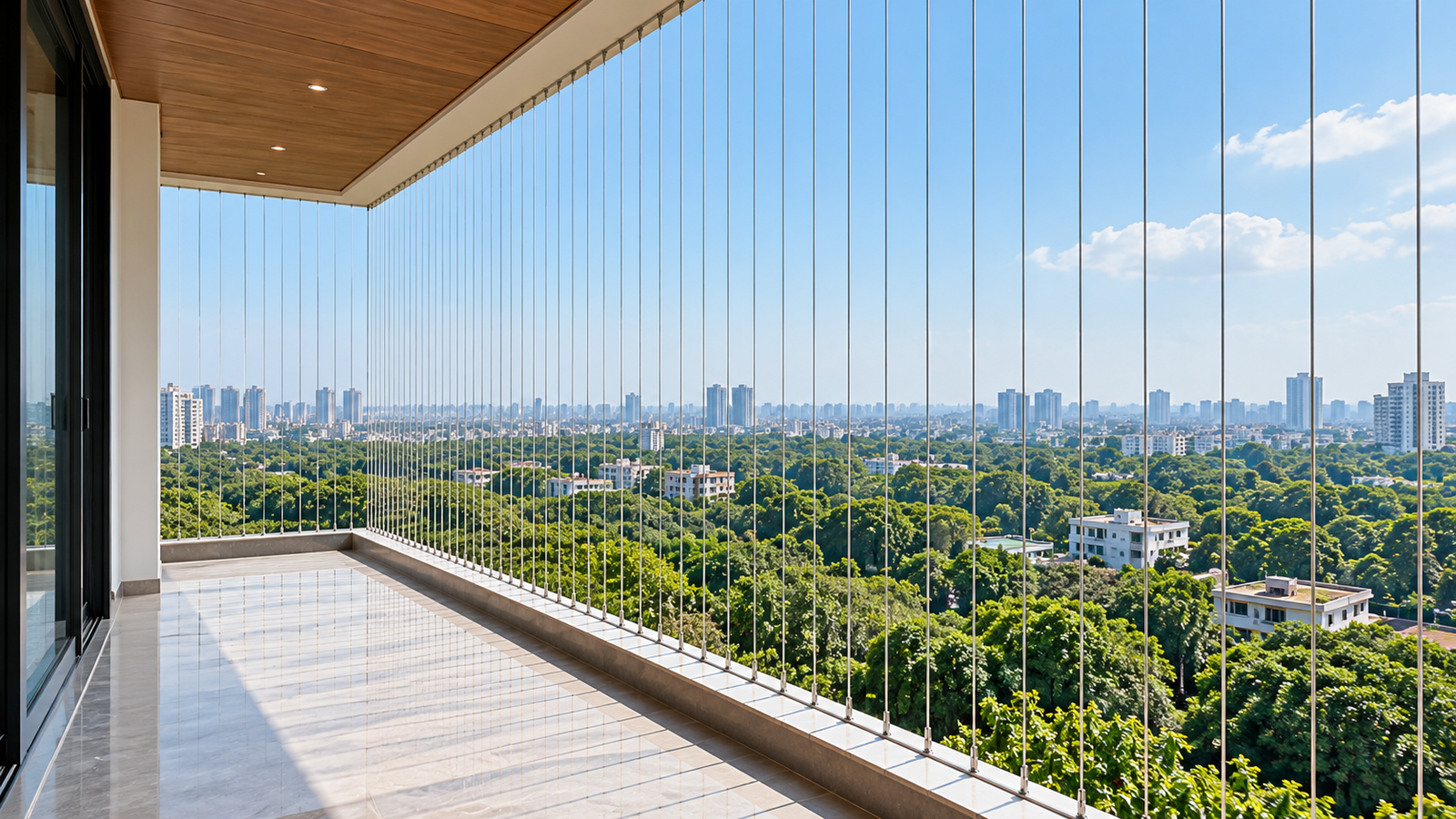 Balcony invisible grills