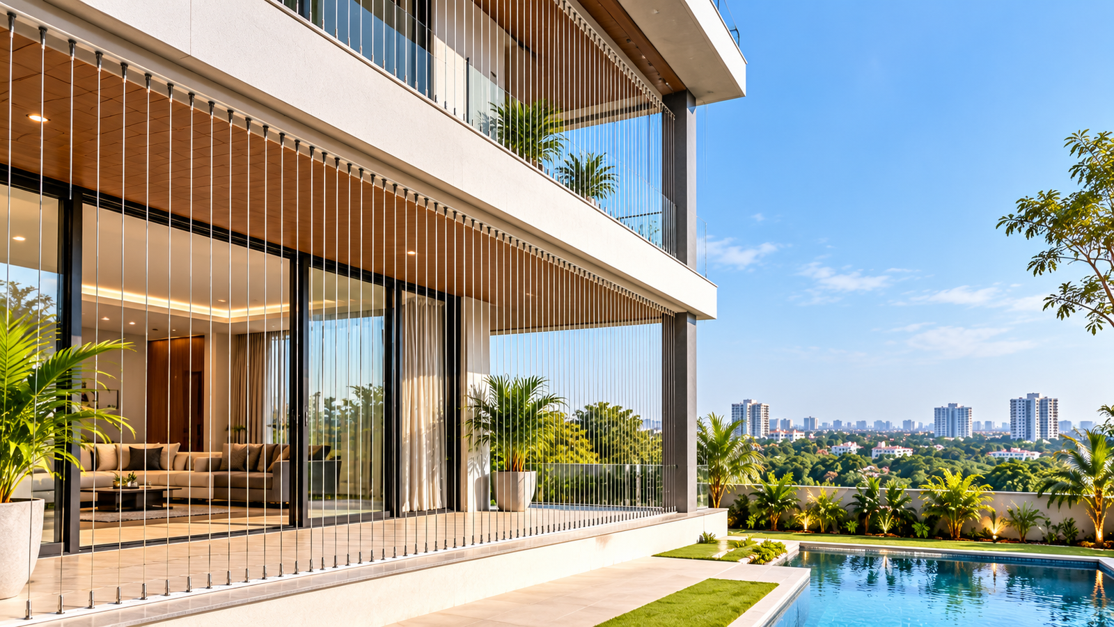 Villa invisible grill design